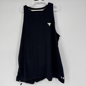 Under Armour Project Rock Tank Top Men's Medium Black Activewear Gym Training
